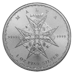 moneda colección plata cruz de malta reverso