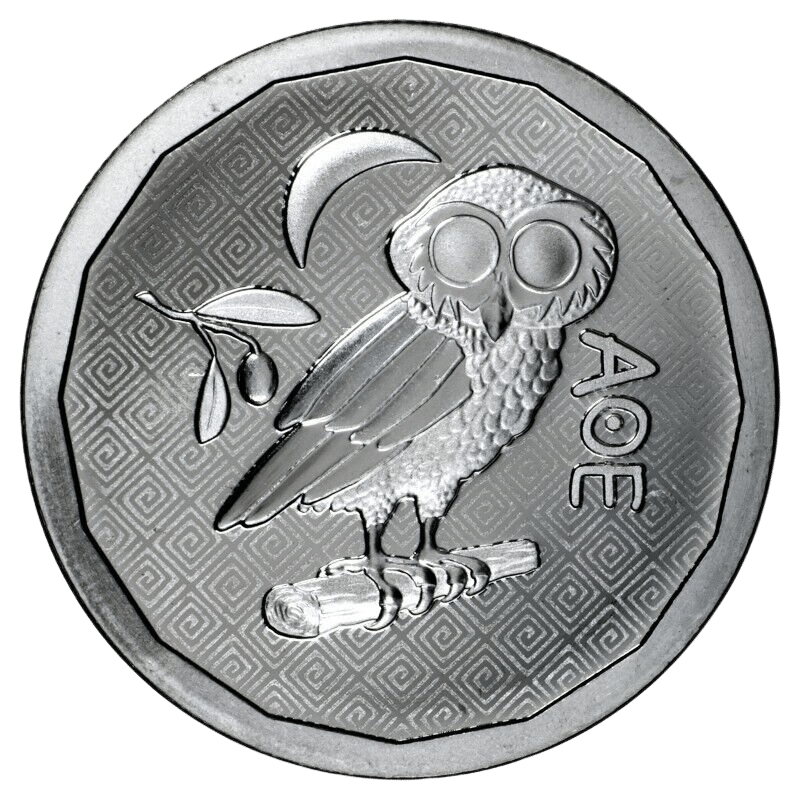 Moneda de PLATA pura 1 onza BUHO Ateniense 2024
