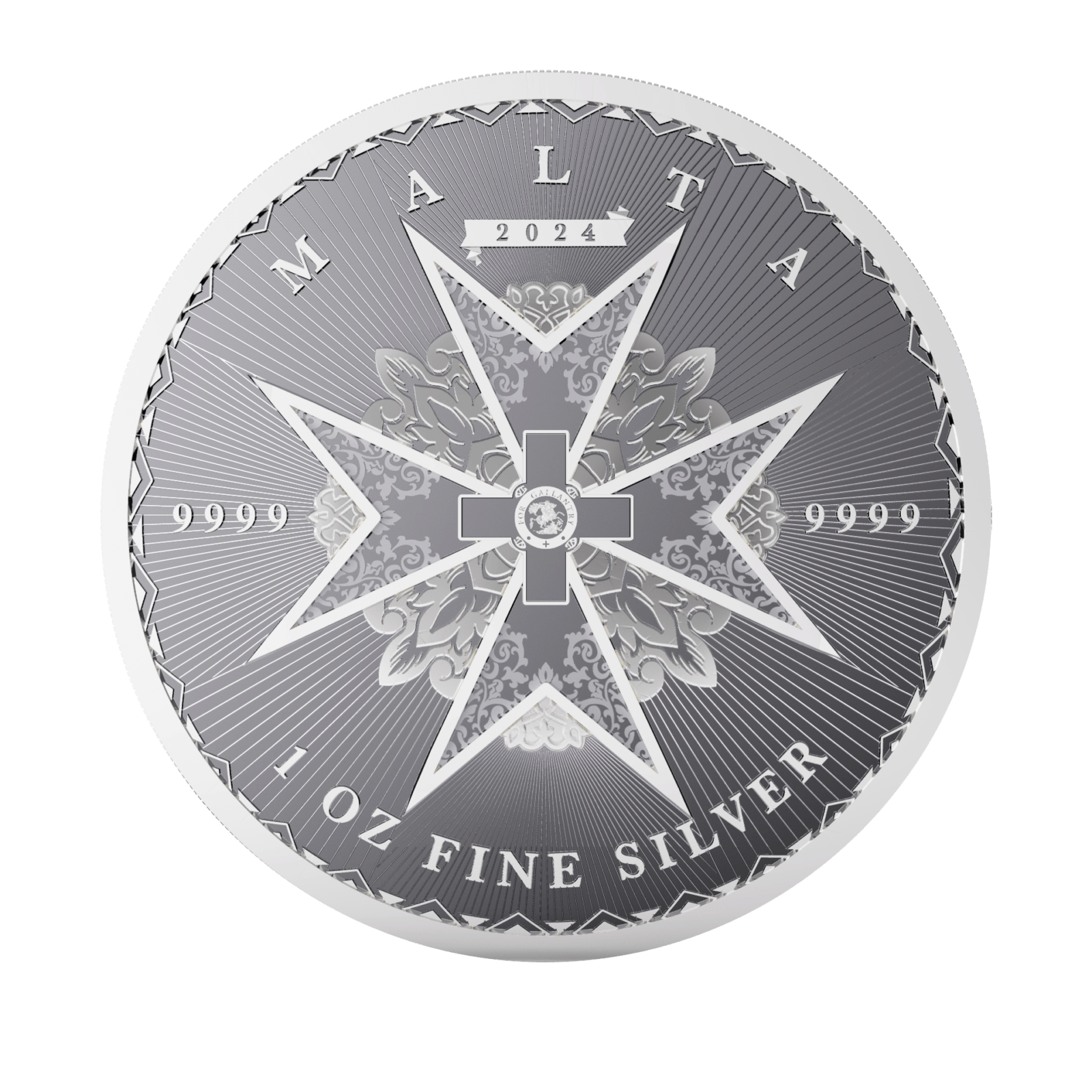 Moneda de PLATA pura 1 onza CRUZ DE MALTA 2024