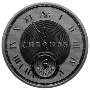 Moneda de PLATA pura 1 onza CHRONOS de Niue 2024