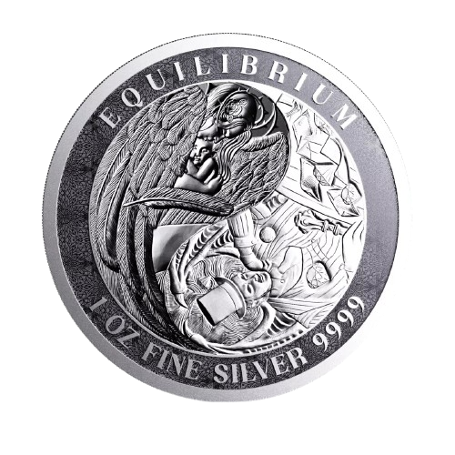 Moneda de PLATA pura 1 onza EQUILIBRIUM de Tokelau 2024