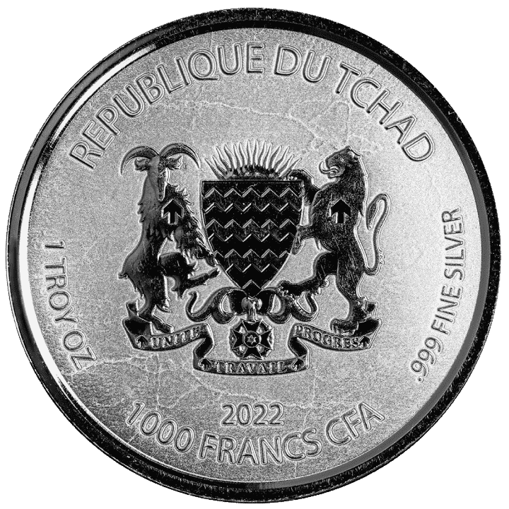 Moneda de PLATA pura 1 onza DIOS RANA EGIPCIO 2022 - Imagen 2