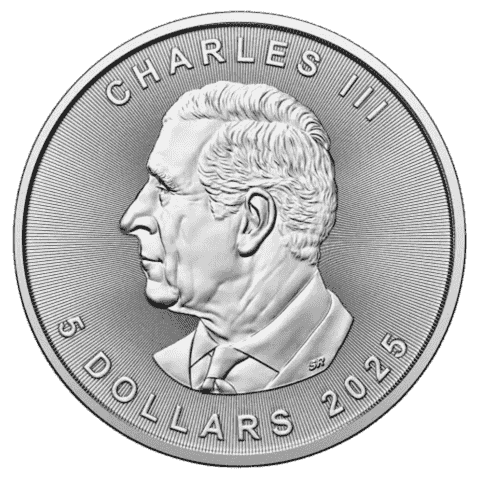 Moneda de PLATA pura 1 onza MAPLE LEAF de Canadá 2025 - Imagen 2