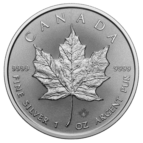 Moneda de PLATA pura 1 onza MAPLE LEAF de Canadá 2025