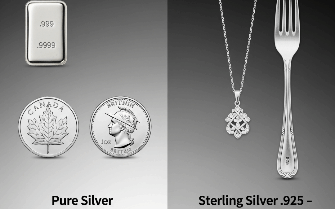 Guía para Inversores: Diferencias entre Plata Pura (.999), Plata de Ley (.925) y Otras Purezas