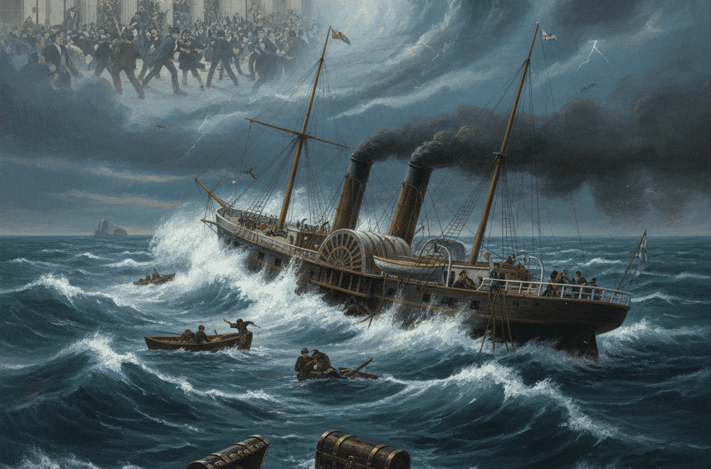 El S.S. Central America: El Hundimiento del «Barco de Oro» que Desató el Pánico Financiero de 1857