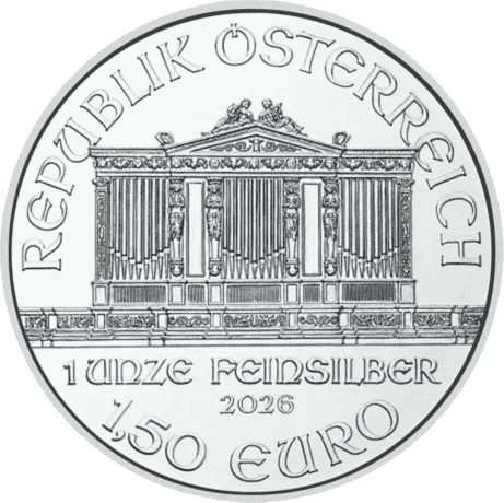 Moneda de PLATA pura 1 onza FILARMÓNICA de Viena 2026 - Imagen 2