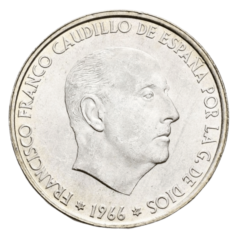 Moneda de plata de 100 Pesetas (1966) - 15.2gr de plata - Imagen 2