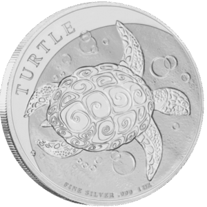 Moneda de PLATA pura 1 onza TORTUGA de Niue 2022