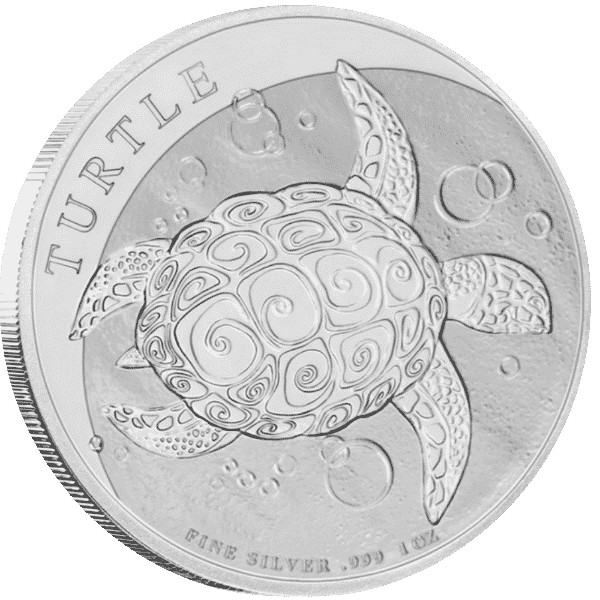 Moneda de PLATA pura 1 onza TORTUGA de Niue 2022